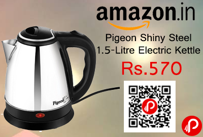 Pigeon Shiny Steel 1.5-Litre Electric Kettle