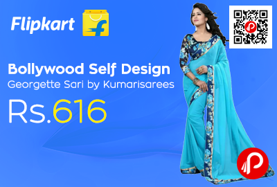 Bollywood Self Design Georgette Sari
