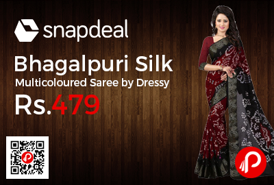 Bhagalpuri Silk Multicoloured Saree