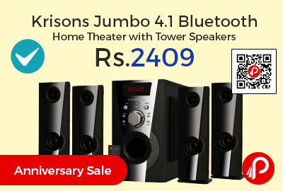 Krisons Jumbo 4.1 Bluetooth Home Theater with Tower Speakers