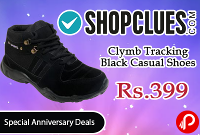 Clymb Tracking Black Casual Shoes