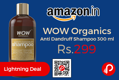 WOW Organics Anti Dandruff Shampoo 300 ml