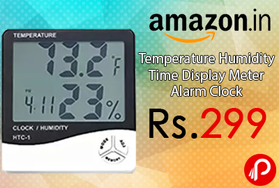 Temperature Humidity Time Display Meter Alarm Clock