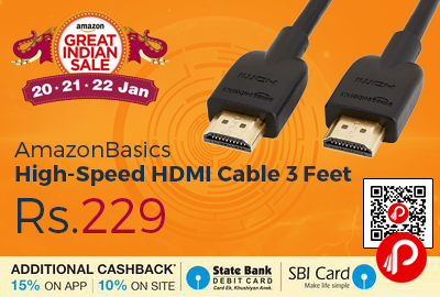 AmazonBasics High-Speed HDMI Cable 3 Fee