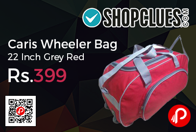 Caris Wheeler Bag 22 Inch Grey Red