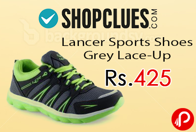Lancer Sports Shoes Grey Lace-Up