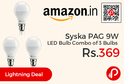 Syska PAG 9W LED Bulb Combo of 3 Bulbs