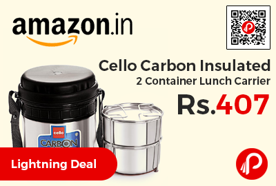 Cello Carbon Insulated 2 Container Lunch Carrier