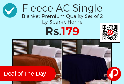 Fleece AC Single Blanket Premium Quality Set of 2