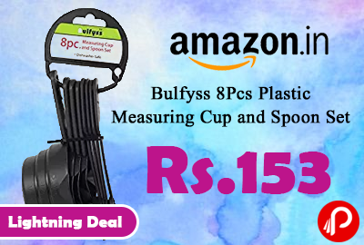 Bulfyss 8Pcs Plastic Measuring Cup and Spoon Set