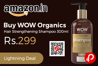 Buy WOW Organics Hair Strengthening Shampoo 300ml