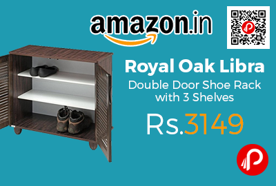 Royal Oak Libra Double Door Shoe Rack with 3 Shelves
