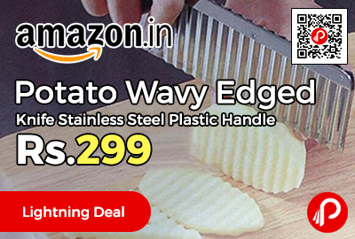 Potato Wavy Edged Knife Stainless Steel Plastic Handle