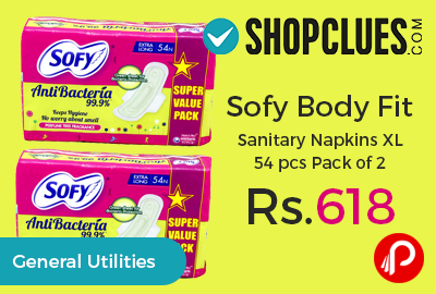 Sofy Body Fit Sanitary Napkins XL 54 pcs