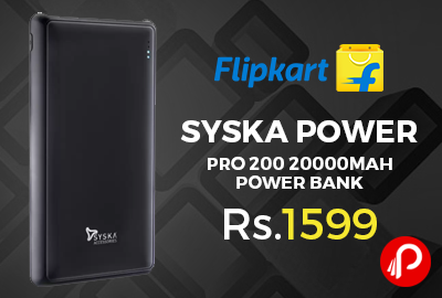 Syska Power Pro 200 20000mAh Power Bank