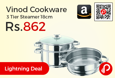 Vinod Cookware 3 Tier Steamer 18cm