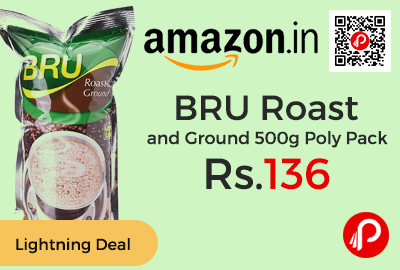 BRU Roast and Ground 500g Poly Pack at Rs.136 Only - Amazon