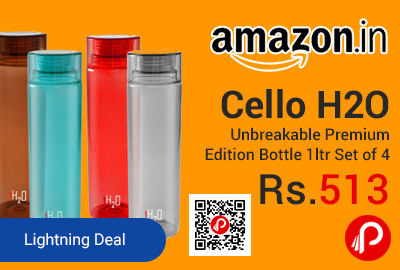 Cello H2O Unbreakable Premium Edition Bottle 1ltr