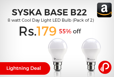 Syska Base B22 8 watt Cool Day Light LED Bulb