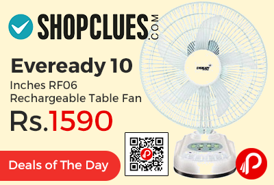 Eveready 10 Inches RF06 Rechargeable Table Fan