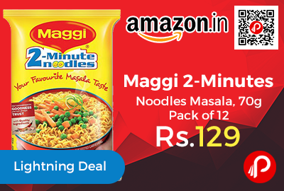 Maggi 2-Minutes Noodles Masala, 70g Pack of 12