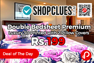 Double Bedsheet Premium Luxury 3D Printed with 2 Pillow Covers