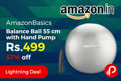 AmazonBasics Balance Ball 55 cm with Hand Pump