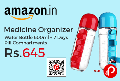 Medicine Organizer Water Bottle 600ml