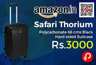 Safari Thorium Polycarbonate 66 cms Black Hard sided Suitcase
