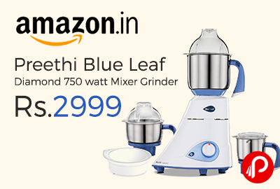 Preethi Blue Leaf Diamond 750 watt Mixer Grinder