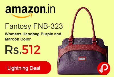 Fantosy FNB-323 Womens Handbag Purple and Maroon Color