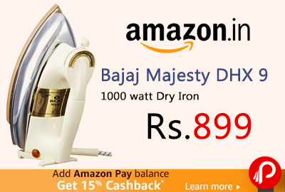 Bajaj Majesty DHX 9 1000 watt Dry Iron