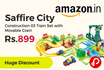 Saffire City Construction 03 Train Set with Movable Crain