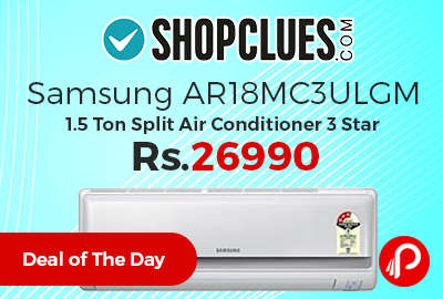 Samsung AR18MC3ULGM 1.5 Ton Split Air Conditioner 3 Star