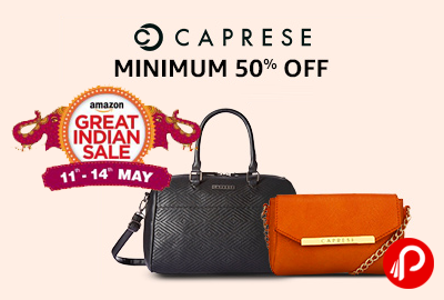 Caprese Handbags & Clutches Minimum 50% off - Amazon