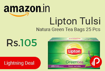 Lipton Tulsi Natura Green Tea Bags 25 Pcs