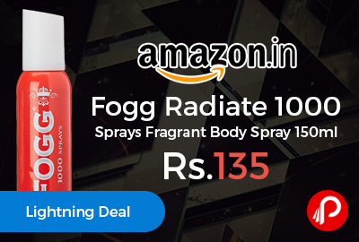 Fogg Radiate 1000 Sprays Fragrant Body Spray 150ml