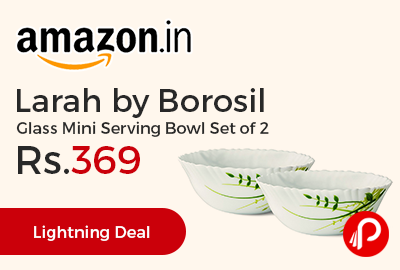 Larah by Borosil Glass Mini Serving Bowl Set of 2