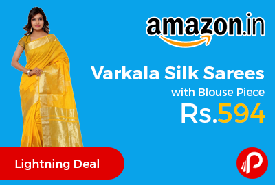 Varkala Silk Sarees with Blouse Piece