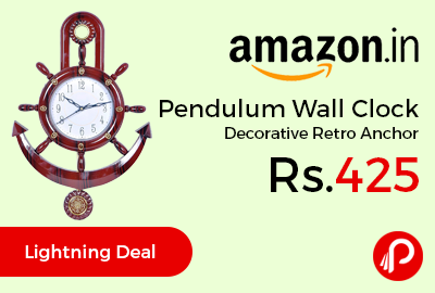 Pendulum Wall Clock Decorative Retro Anchor