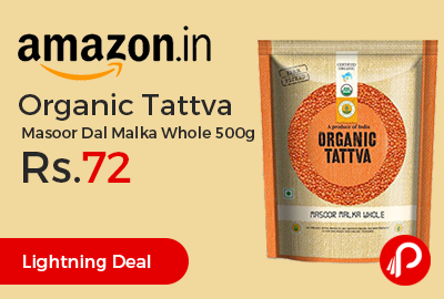 Organic Tattva Masoor Dal Malka Whole 500g