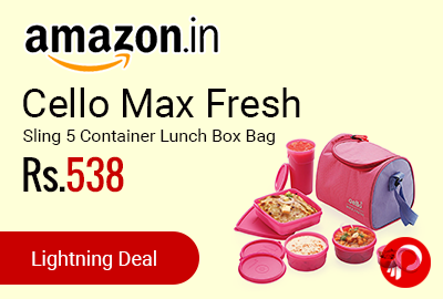 Cello Max Fresh Sling 5 Container Lunch Box Bag