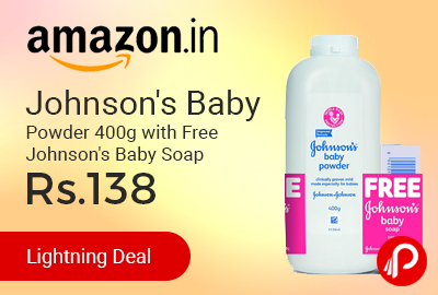 Johnson's Baby Powder 400g with Free Johnson's Baby Soap
