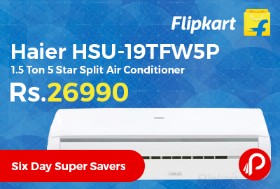 Haier HSU-19TFW5P 1.5 Ton 5 Star Split Air Conditioner