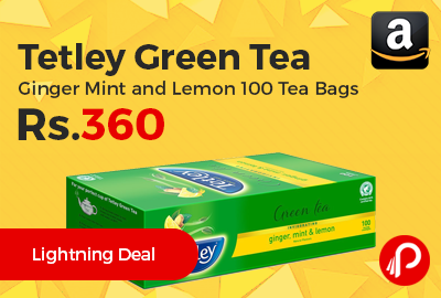 Tetley Green Tea Ginger Mint and Lemon 100 Tea Bags
