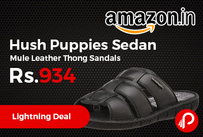 Hush Puppies Sedan Mule Leather Thong Sandals