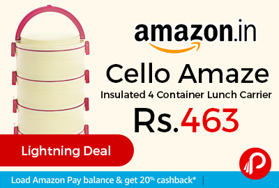 Cello Amaze Insulated 4 Container Lunch Carrier