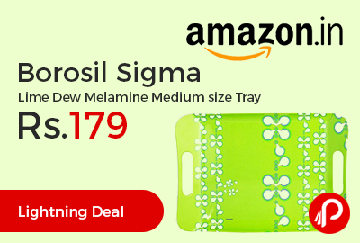 Borosil Sigma Lime Dew Melamine Medium size Tray