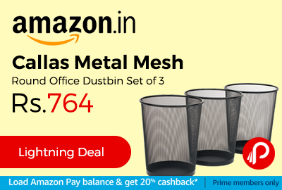 Callas Metal Mesh Round Office Dustbin Set of 3