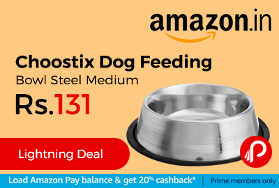 Choostix Dog Feeding Bowl Steel Medium